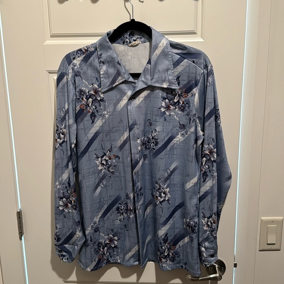 Stuart Mann of California retro Button Doen Shirt Size M Mens - Picture 1 of 3